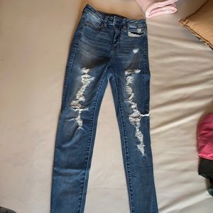 american eagle supper high rise jeggings